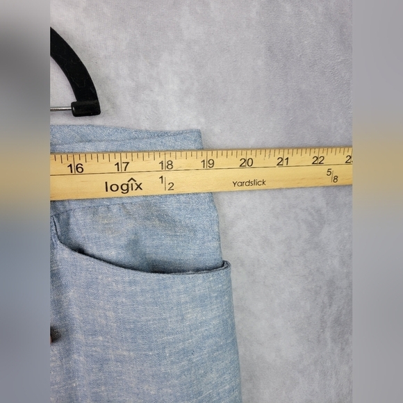 Lane Bryant Womens‎ cropped Wide Leg Pants Size 16 baby blue linen - Picture 8 of 11
